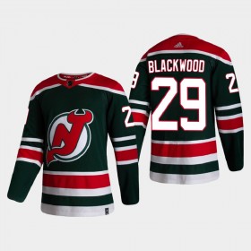 New Jersey Devils Trikot Mackenzie Blackwood 29 2020-21 Reverse Retro Authentic - Herren